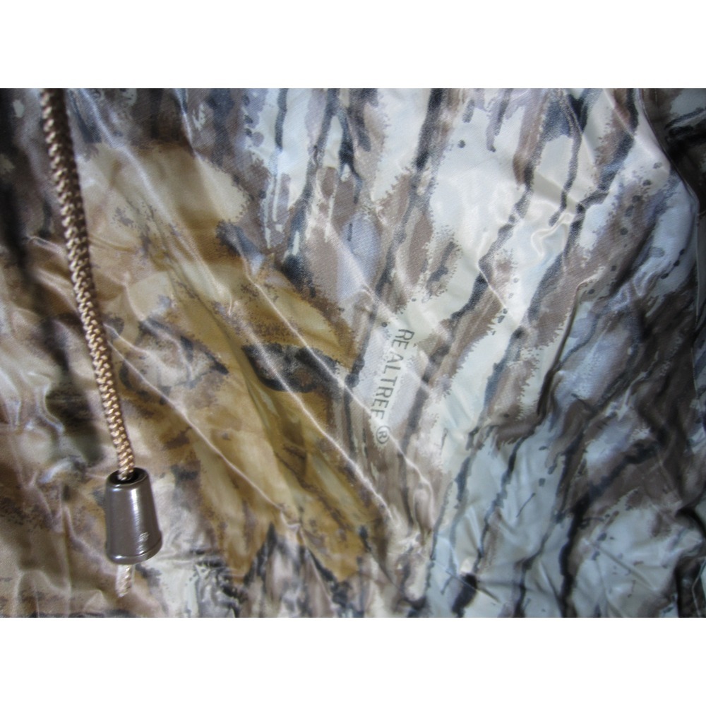 Stearns Vinyl Dry-Wear Hunting Hooded Rain Jacket Real Tree Camo Waterproof L - Picture 2 of 10